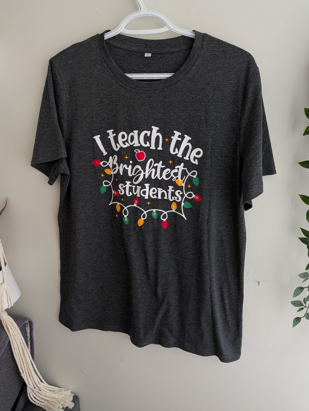 New Teacher Graphic Tee - "I Teach the Brightest Students" Festive Themed
